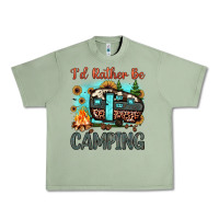 Oil Green i'd rather be camping Urban Heavy Tee - JahusDesignShop