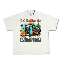 Pistachio i'd rather be camping Urban Heavy Tee - JahusDesignShop
