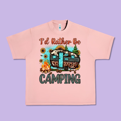I'd Rather Be Camping Urban Heavy Tee Designed By Jahusdesignshop