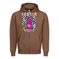 Chestnut easter vibes peep faux sequin Zipper Hoodie - MaliasSmallBusiness