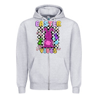 Heather Grey easter vibes peep faux sequin Zipper Hoodie - MaliasSmallBusiness
