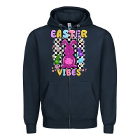 Navy easter vibes peep faux sequin Zipper Hoodie - MaliasSmallBusiness