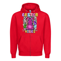 Red easter vibes peep faux sequin Zipper Hoodie - MaliasSmallBusiness