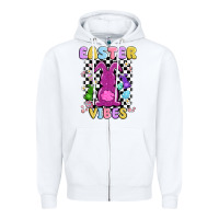 White easter vibes peep faux sequin Zipper Hoodie - MaliasSmallBusiness