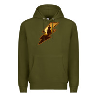 Army Green Cowboy Sunset Lightning Premium Hoodie - Bettercallsaul