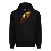 Black Cowboy Sunset Lightning Premium Hoodie - Bettercallsaul
