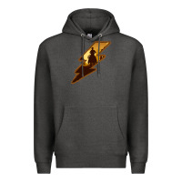 Charcoal Heather Cowboy Sunset Lightning Premium Hoodie - Bettercallsaul