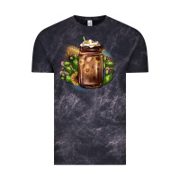 Cloud Black sunflower coffee cup cactus Vintage Tee - JahusDesignShop