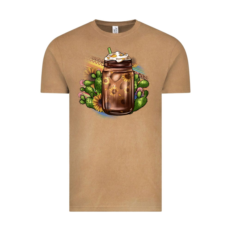 Sunflower Coffee Cup Cactus Vintage Tee by JahusDesignShop | Teevron