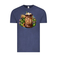Vintage Denim sunflower coffee cup cactus Vintage Tee - JahusDesignShop