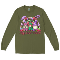Army Green happy easter gnomies rainbow Long Sleeve Tee - Artiststas