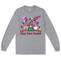 Heather Grey happy easter gnomies rainbow Long Sleeve Tee - Artiststas