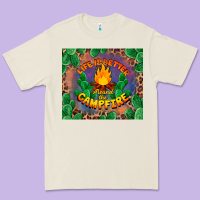Life Is Better Around The Campfire Premium Tee Designed By Barkaloodesign