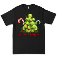 Black Merry Christmas Tennis Premium Tee - RanaPortraitStore