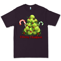 Plum Merry Christmas Tennis Premium Tee - RanaPortraitStore