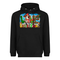 Black love christmas cow Heavyweight Hoodie - MaliasSmallBusiness