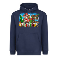 Navy love christmas cow Heavyweight Hoodie - MaliasSmallBusiness