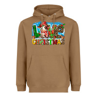 Toasted Coconut love christmas cow Heavyweight Hoodie - MaliasSmallBusiness