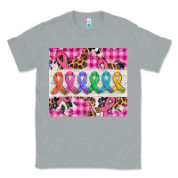 Heather Grey western colorfull cancer ribbon Classic Tee - AdoDesignShop