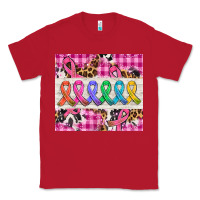 Red western colorfull cancer ribbon Classic Tee - AdoDesignShop