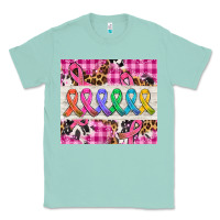 Seafoam western colorfull cancer ribbon Classic Tee - AdoDesignShop
