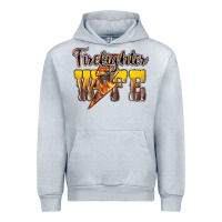 Heather Grey Firefighter wife lightning bolt Urban Hoodie - HowdyJamesFarm