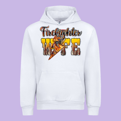 Firefighter Wife Lightning Bolt Urban Hoodie Designed By Howdyjamesfarm