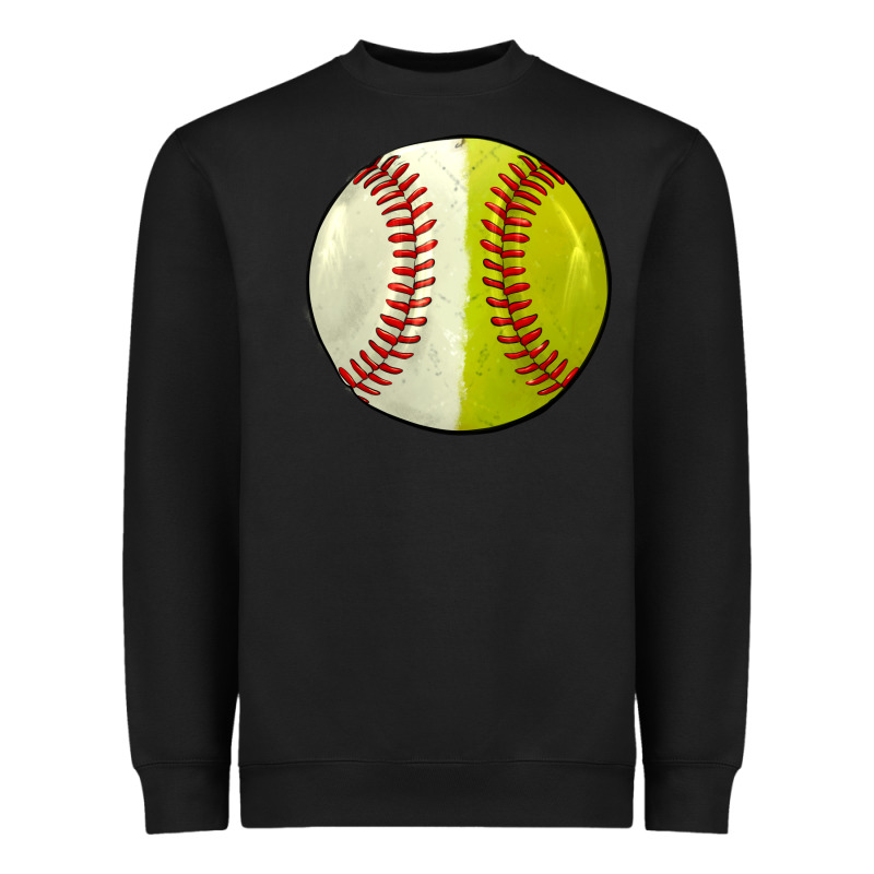 Half Baseball Softball Heavyweight Sweatshirt by JahusDesignShop | Teevron