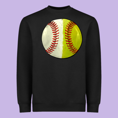 Half Baseball Softball Heavyweight Sweatshirt Designed By Jahusdesignshop