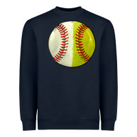 Navy half baseball softball Heavyweight Sweatshirt - JahusDesignShop
