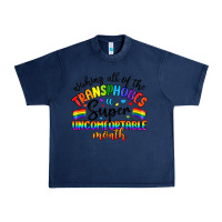 Navy wishing all of the transphobes uncomfortable month Urban Heavy Tee - Artiststas