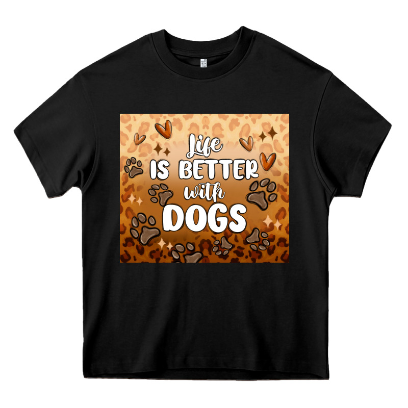 Life Is Better With Dogs Heavy Core Tee by MaliasSmallBusiness | Teevron