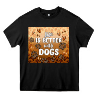 Black life is better with dogs Heavy Core Tee - MaliasSmallBusiness
