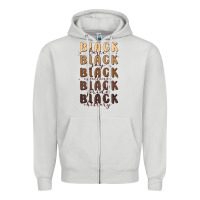 Dove Grey black history Zipper Hoodie - MaliasSmallBusiness