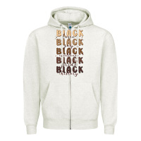 Oatmeal Heather black history Zipper Hoodie - MaliasSmallBusiness