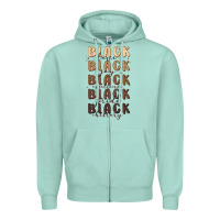 Seafoam black history Zipper Hoodie - MaliasSmallBusiness