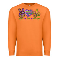 Carrot Peace Love Mardi Gras Premium Sweatshirt - BundleAndBundleShop