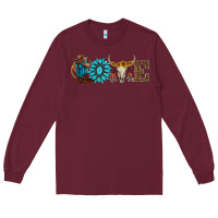 Burgundy western love Long Sleeve Tee - AdoDesignShop