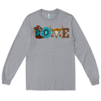 Heather Grey western love Long Sleeve Tee - AdoDesignShop