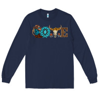 Navy western love Long Sleeve Tee - AdoDesignShop
