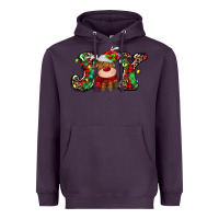 Plum joy christmas deer Heavyweight Hoodie - MaliasSmallBusiness
