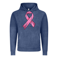 Vintage Denim pink ribbon Vintage Hoodie - HRA Design Shop