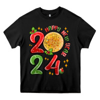 Black happy new year 2024 Heavy Core Tee - MaliasSmallBusiness