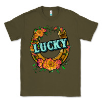 Army Green horseshoe lucky Classic Tee - JahusDesignShop