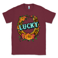 Burgundy horseshoe lucky Classic Tee - JahusDesignShop