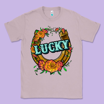 Horseshoe Lucky Classic Tee Designed By Jahusdesignshop