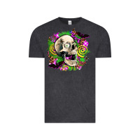 Vintage Black halloween skull Vintage Tee - AdoDesignShop