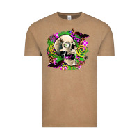 Vintage Coffee halloween skull Vintage Tee - AdoDesignShop