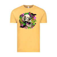Vintage Mustard halloween skull Vintage Tee - AdoDesignShop