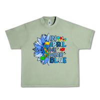 Oil Green in april we wear blue sunflower Urban Heavy Tee - Artiststas